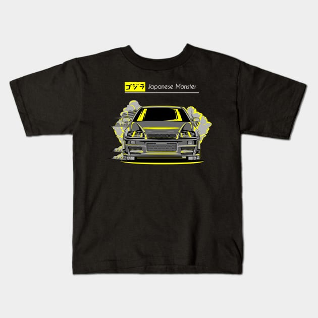 GTR 34 The Monster Kids T-Shirt by aredie19